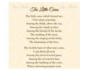 The Little Cares Poetry On Parchment By Elizabeth B Browning 8x10 Poetry Instant Wall Art Digital Download Printable DIY Vintage Verses